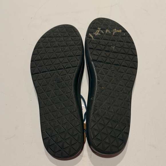 Teva Black Sandals with Blue and Brown Accents - Picture 4 of 4